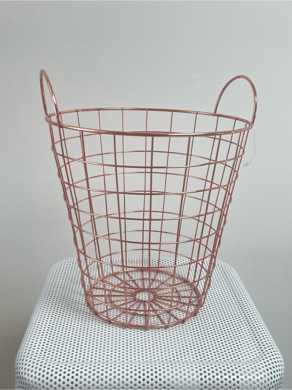 Rose Gold Metal Wire Basket